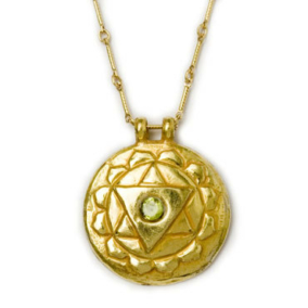 Heart Chakra Amulet with chain / classic