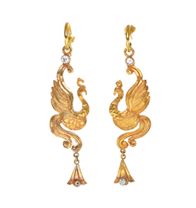 The Bird of Paradise Earrings - Gold