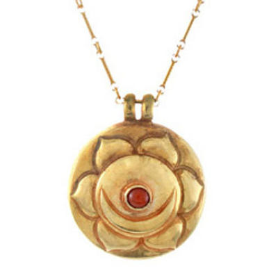 Sex Chakra Amulet with chain - Gold
