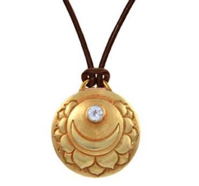 Crown Chakra Amulet with cord - Gold
