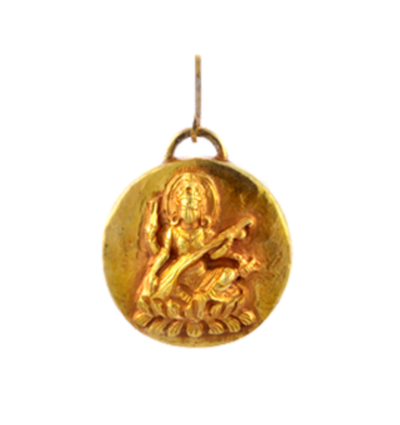 Saraswati Amulet - Gold