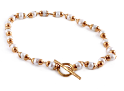 Goddess Bracelet Laxmi Pearl - Gold