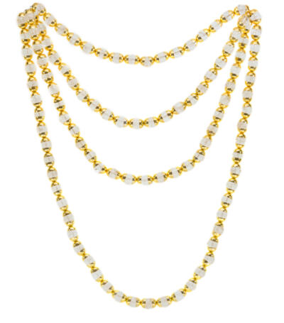 Himalayan Quartz Crystal necklace - Gold
