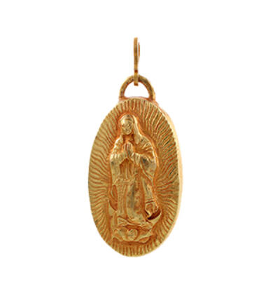 La Virgen de Guadalupe Amulet - Gold