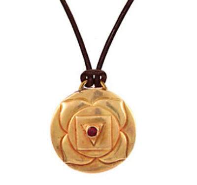 Root Chakra Amulet with cord - Gold