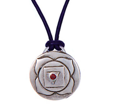 Root Chakra Amulet with cord - Silver