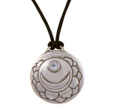 Crown Chakra Amulet with cord - Silver