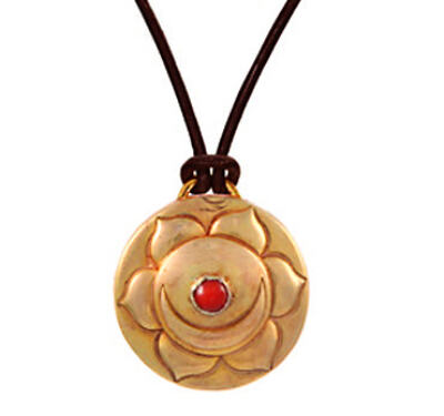 Sex Chakra Amulet with cord - Gold