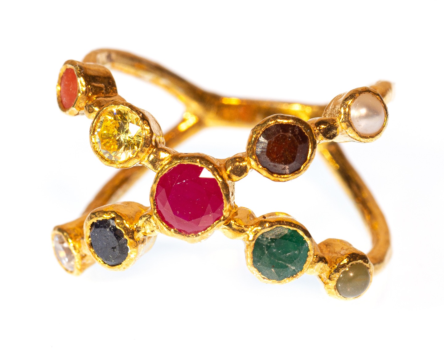 Ruby Gold Cocktail Ring